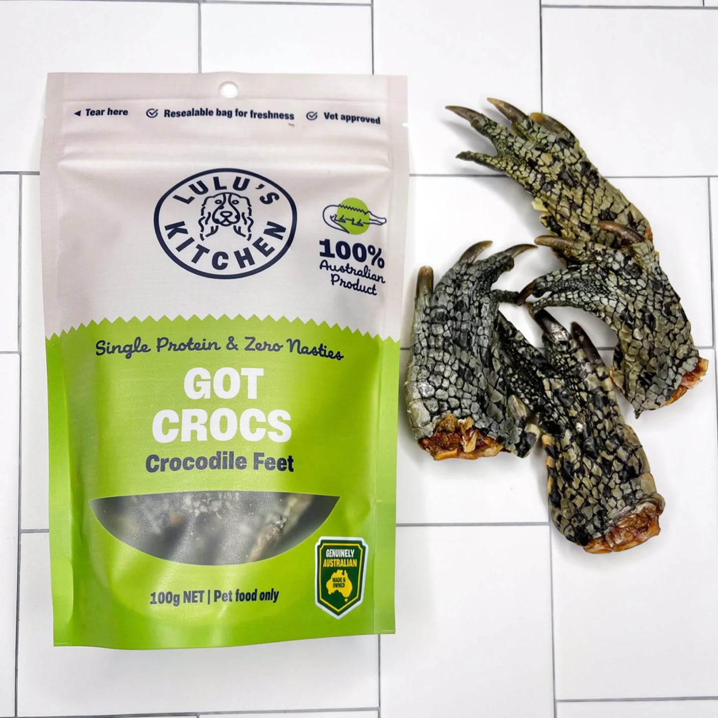 Australian Crocodile Feet - Healthy Chews